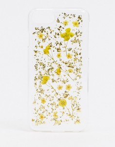 Чехол с натуральными цветами для iPhone 6 7 и 8с от Monki-Желтый