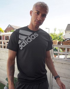 Черная футболка с логотипом Adidas Training-Черный