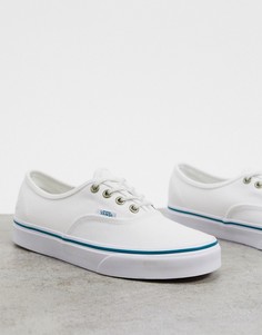 Бело-синие кеды Vans Authentic-Белый