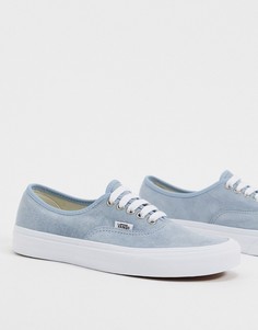 Бело-синие кроссовки Vans Authentic-Синий