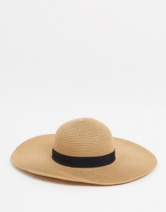 Плетеная широкополая шляпа New Look-Светло-коричневый
