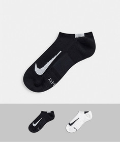 Набор из 2 пар невидимых носков с логотипом Nike Running-Белый
