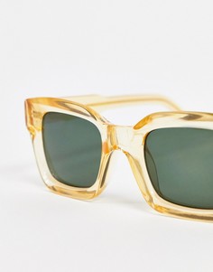 Солнцезащитные очки в желтой квадратной оправе A.Kjaerbede-Коричневый