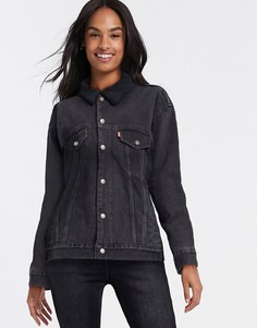 Черная куртка с воротником из шерпы Levis-Черный Levis®