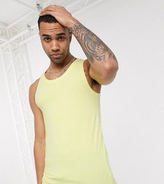Желтая обтягивающая майка из органического хлопка ASOS DESIGN Tall-Желтый