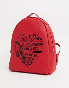 Красный рюкзак Love Moschino