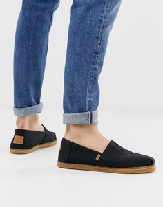 Черные трикотажные слипоны Toms-Черный