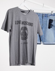 Футболка с логотипом Love Moschino-Серый