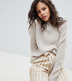 Джемпер в рубчик ASOS DESIGN Tall-Бежевый