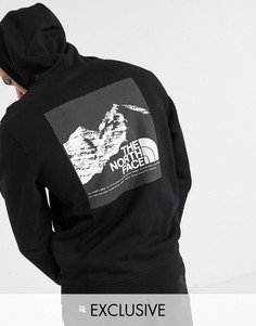 Худи черного цвета с принтом на спине The North Face эксклюзивно на ASOS-Черный