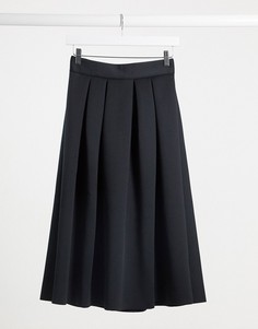 Черная юбка миди для выпускного ASOS DESIGN-Черный