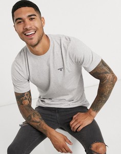 Светло-серая футболка Barbour-Серый