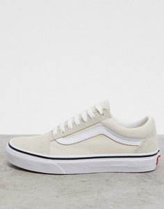 Бежево-белые кеды Vans Old Skool-Белый