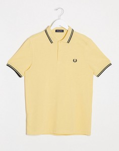 Поло желтого цвета с контрастной отделкой Fred Perry-Желтый