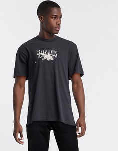 Черная футболка с логотипом AllSaints-Черный