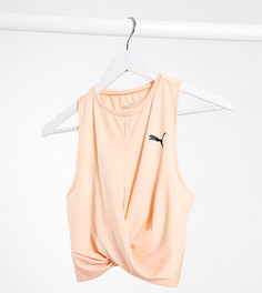 Майка персикового цвета с узлом Puma Training эксклюзивно для ASOS-Оранжевый