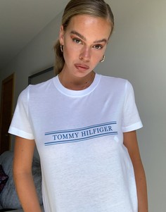 Белая футболка с логотипом Tommy Hilfiger-Белый