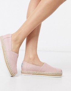 Розовые эспадрильи на платформе TOMS-Розовый