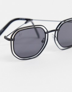 Черные солнцезащитные очки в квадратной оправе Jeepers Peepers-Черный