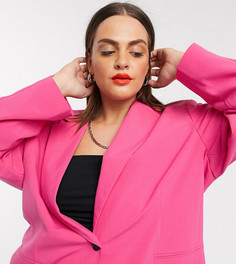Розовый oversized-пиджак в винтажном стиле COLLUSION Plus