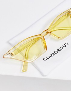 Солнцезащитные очки "кошачий глаз" с желтыми стеклами Glamorous-Желтый