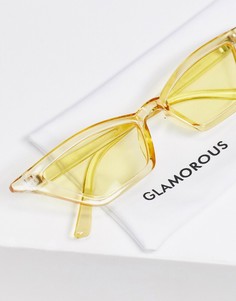 Солнцезащитные очки "кошачий глаз" с желтыми стеклами Glamorous-Желтый