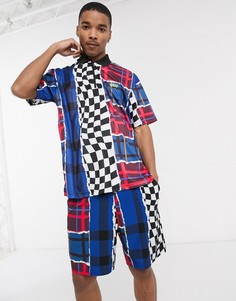 Футболка-поло со слошным принтом ASOS 4505-Мульти