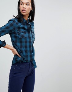 Ковбойская рубашка в клетку Wrangler-Зеленый