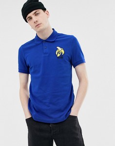 Футболка-поло с вышитым бананом Love Moschino-Синий