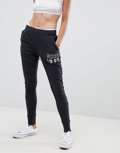 Джоггеры с флисовой изнанкой Roxy Sticked With Me-Черный