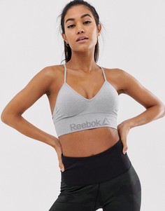 Бесшовный бюстгальтер Reebok-Серый