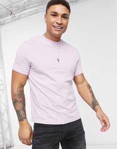 Фиолетовая футболка из органического хлопка с круглым вырезом ASOS DESIGN-Фиолетовый
