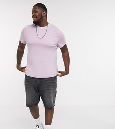 Фиолетовая футболка из органического хлопка с круглым вырезом ASOS DESIGN Plus-Фиолетовый
