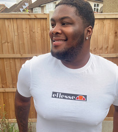 Белая футболка с логотипом ellesse Plus Connecty эксклюзивно для ASOS-Белый