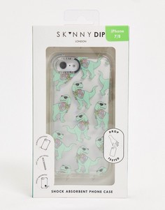 Чехол для iPhone с принтом динозавров и блестками Skinnydip-Зеленый
