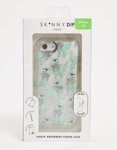 Чехол для iPhone с принтом динозавров и блестками Skinnydip-Зеленый