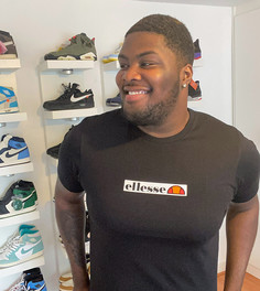 Черная футболка с логотипом ellesse Plus Connecty эксклюзивно для ASOS-Черный