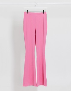 Расклешенные трикотажные брюки ASOS DESIGN-Розовый