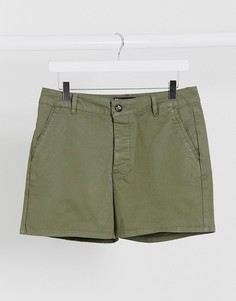 Облегающие шорты чиносы цвета хаки ASOS DESIGN-Зеленый