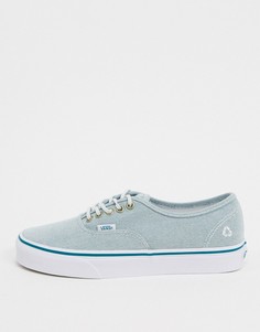 Голубые джинсовые кеды Vans Authentic-Мульти