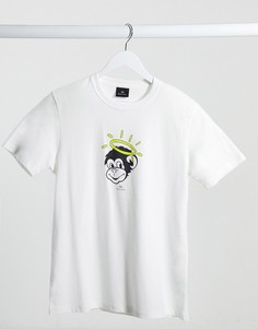 Белая узкая футболка с принтом PS Paul Smith-Белый