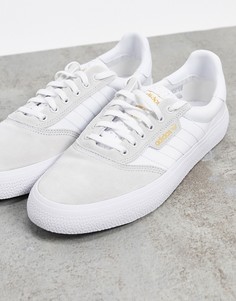 Белые кроссовки с золотистым логотипом adidas Originals 3MC-Белый