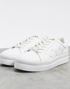 Белые стеганые кроссовки Topshop-Белый