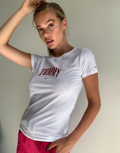 Белая футболка с логотипом Tommy Jeans-Белый