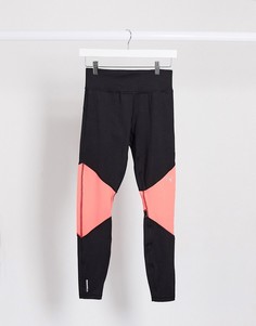 Длинные леггинсы с черными и розовыми вставками Puma Training Ignite-Черный