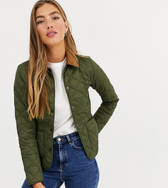 Стеганая куртка с вельветовым воротником Barbour-Зеленый