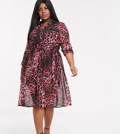Платье с леопардовым принтом Koko Sheer-Мульти
