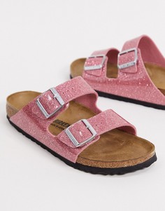 Розовые сандалии с блестками Birkenstock-Розовый