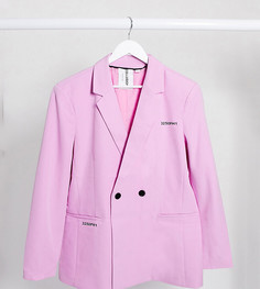 Розовый пиджак с принтом COLLUSION Unisex