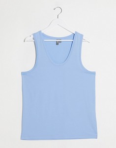 Синяя майка с добавлением органического хлопка ASOS DESIGN-Синий